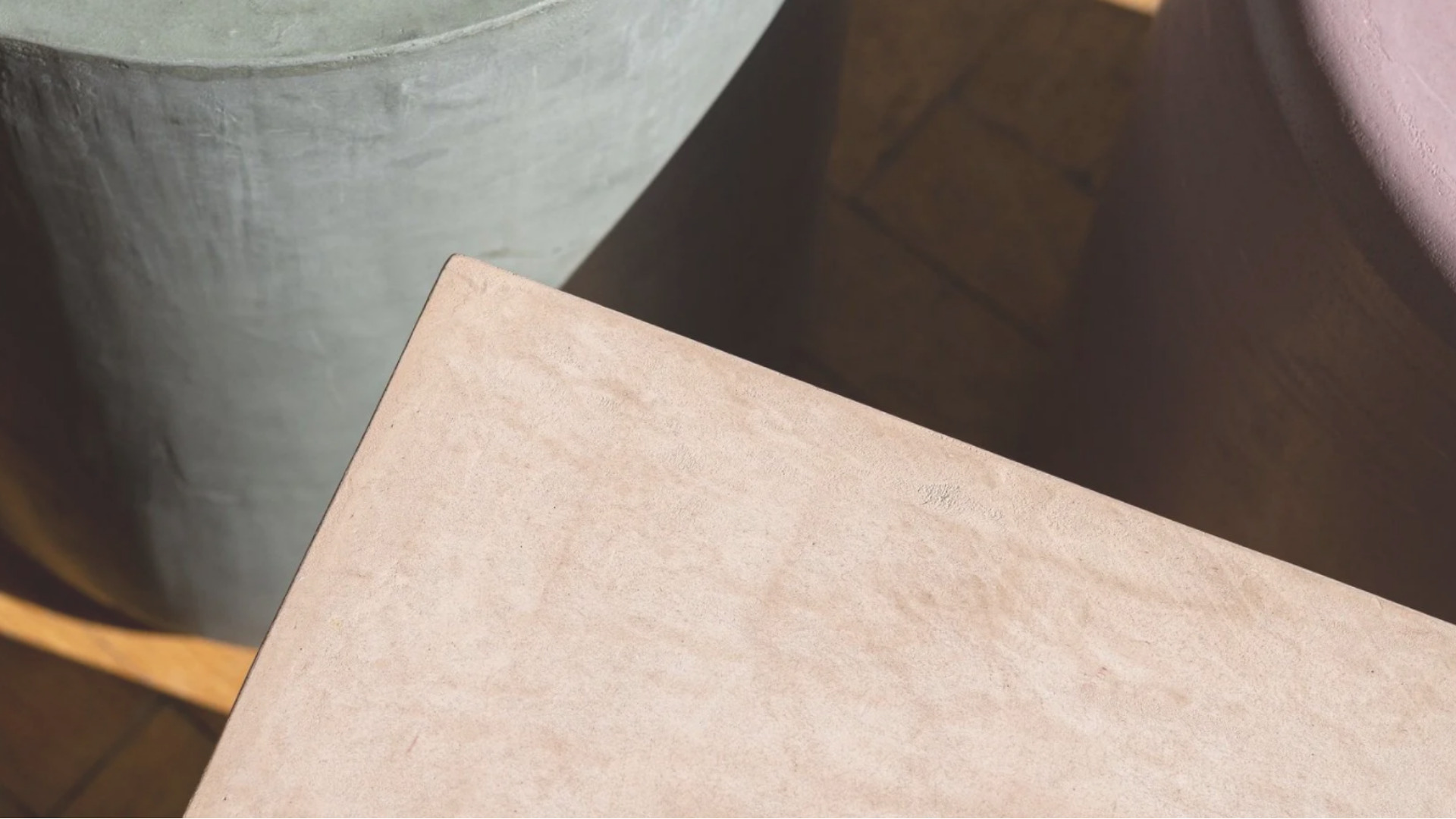 Bonbon artisan furniture in microcement LucemChoc