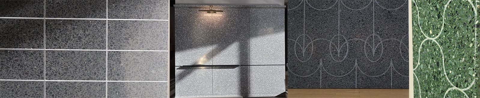 Plaques murales décoratives en terrazzo pour crédence et murs