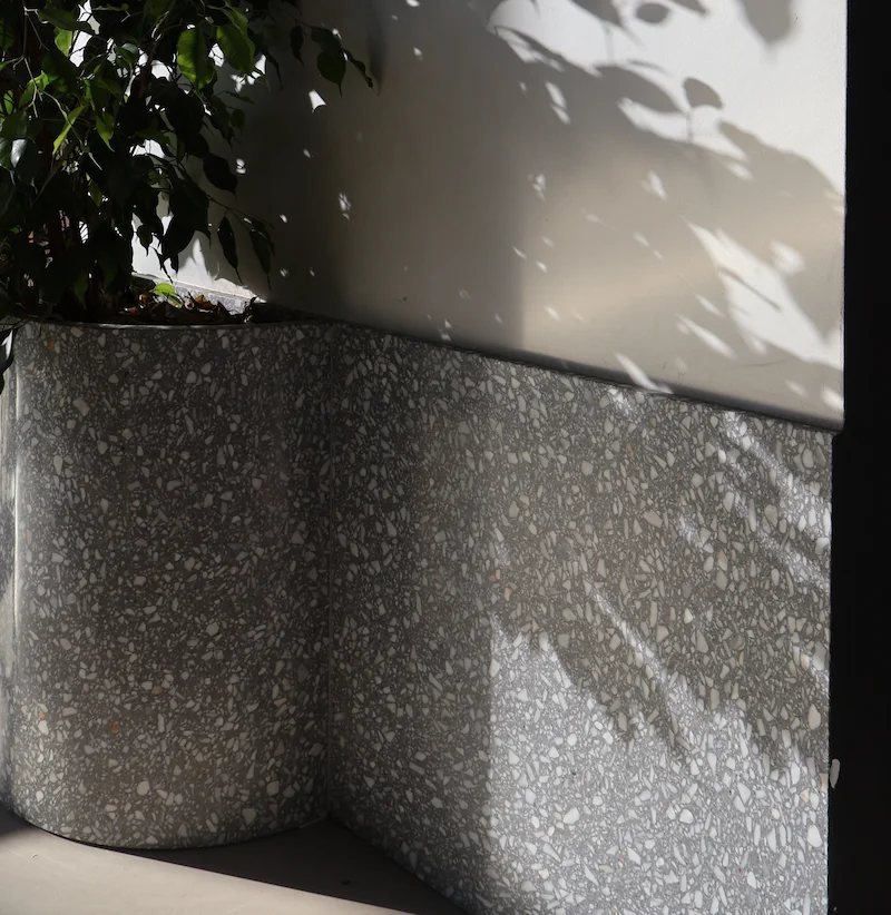 Détail fabrication terrazzo