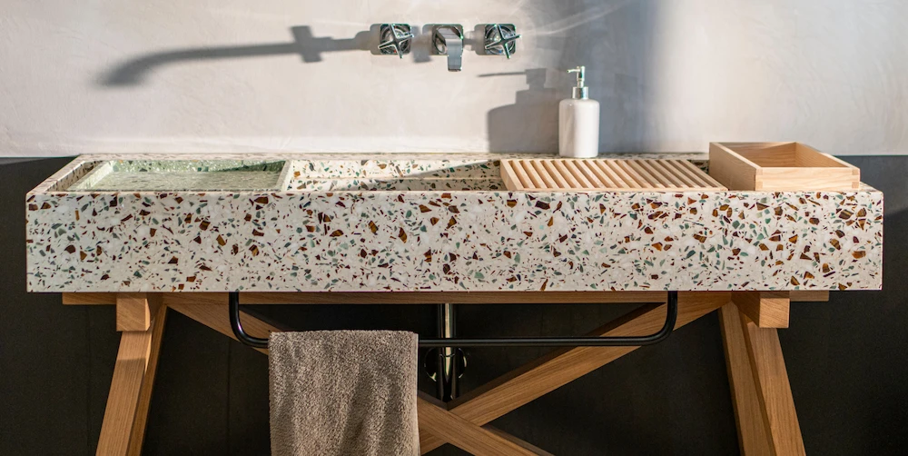 Vasque terrazzo sur mesure
