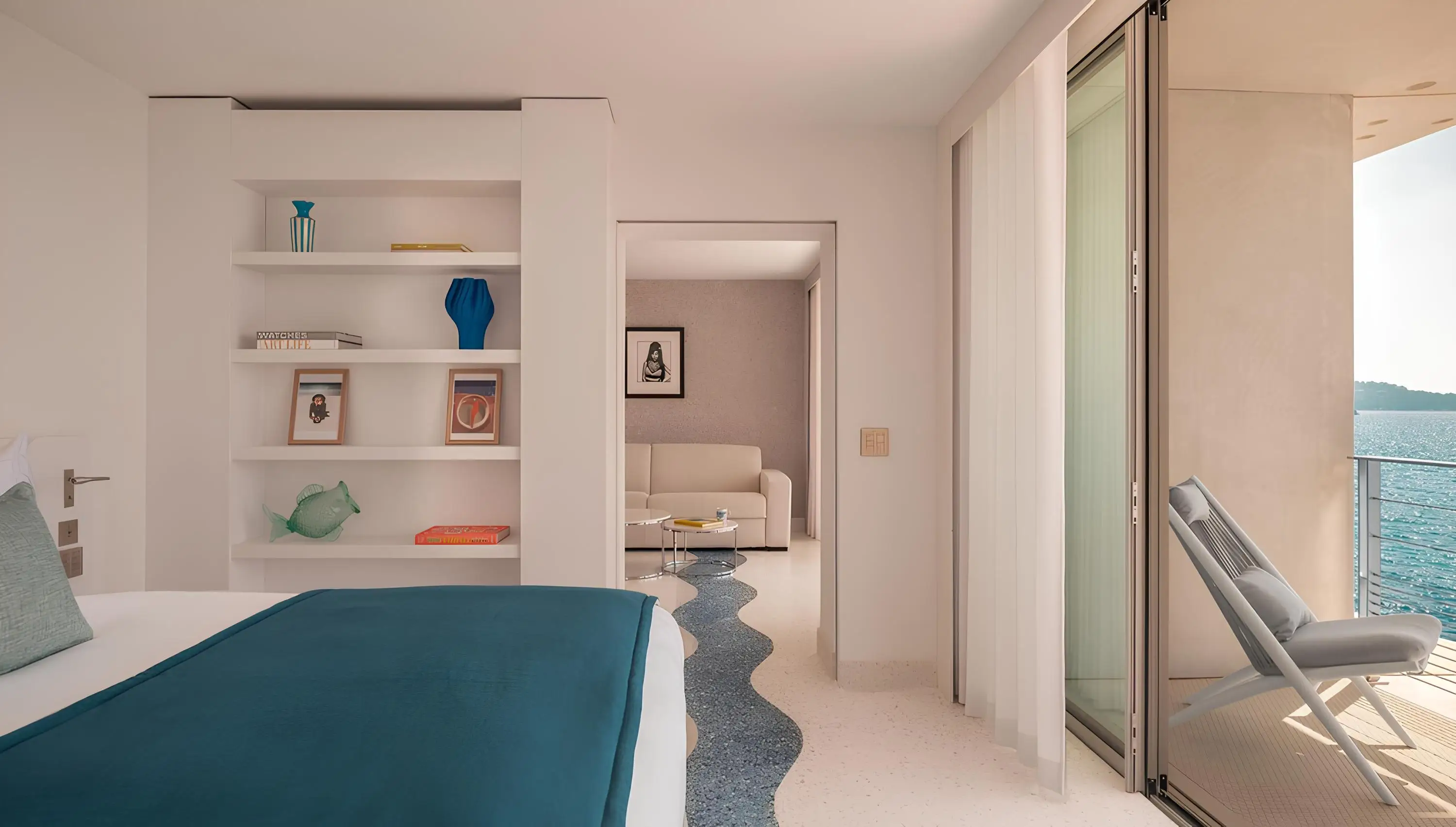 Projet sol et mur en terrazzo – chambre d'hôtel de luxe AdLucem