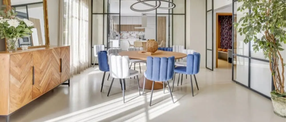 Villa contemporaine au Vésinet, sol en béton ciré LucemChoc