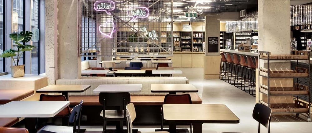 Projet hôtel restaurant béton ciré