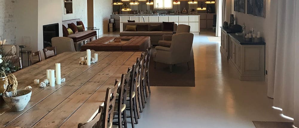 Projet hôtel restaurant béton ciré