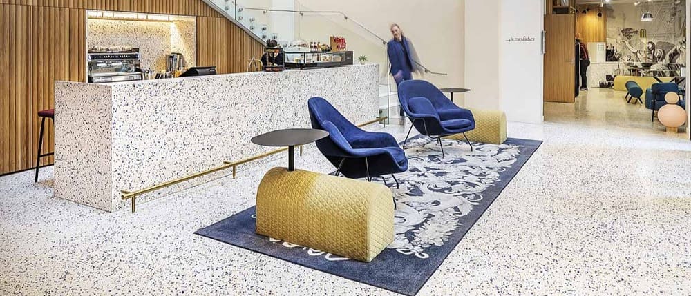 Projet siège bureaux terrazzo