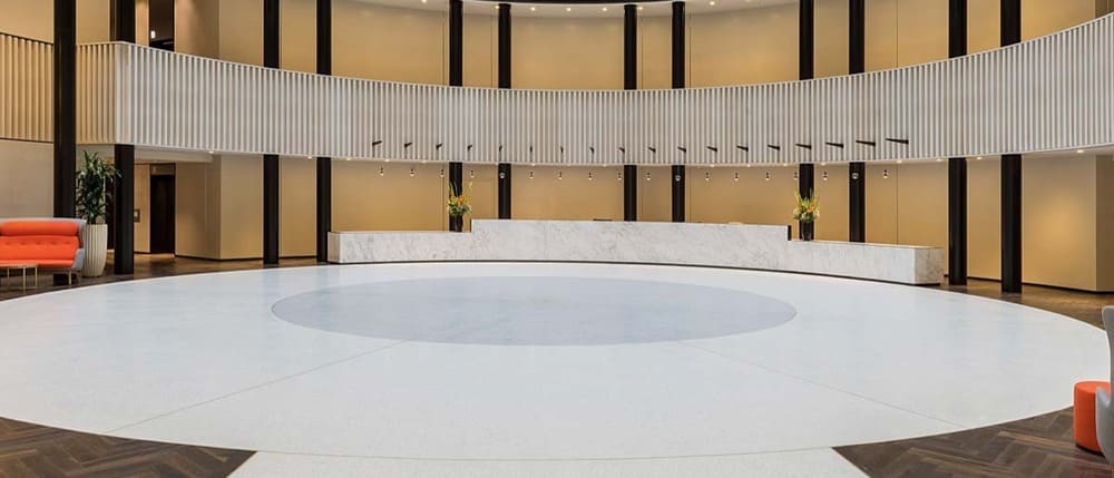 Projet siège bureaux terrazzo