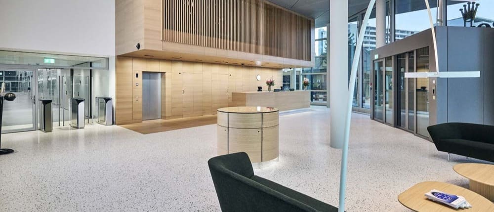 Projet siège bureaux terrazzo